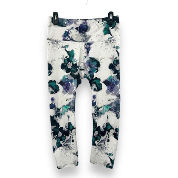 Apana Active Cropped Legginges Medium Capri Abstract Yoga Workout Casual Pant - Picture 1 of 8